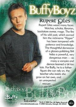 2002 Inkworks Buffy the Vampire Slayer Season 6 - Buffy Boyz #BL-1 Rupert Giles Back