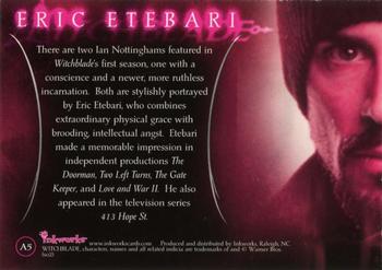 2002 Inkworks Witchblade Season 1 - Autographs #A5 Eric Etebari Back
