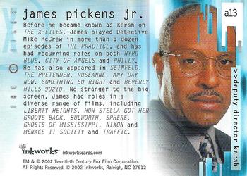 2002 Inkworks X-Files Season 8 - Autographs #A13 James Pickens Jr. Back