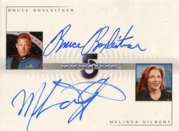 2002 Rittenhouse The Complete Babylon 5 - Dual Autographs #DA1 Bruce Boxleitner / Melissa Gilbert Front