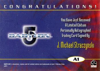 2002 Rittenhouse The Complete Babylon 5 - J. Michael Straczynski Autograph #A1 J. Michael Straczynski Back