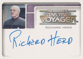 2002 Rittenhouse The Complete Star Trek: Voyager - Autographs #A2 Richard Herd Front