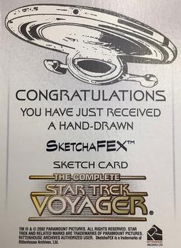 2002 Rittenhouse The Complete Star Trek: Voyager - SketchaFEX #NNO Dan Schaefer: Harry Kim Back