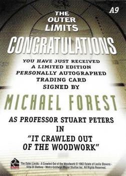 2002 Rittenhouse The Outer Limits Premiere Edition - Autographs #A9 Michael Forest Back