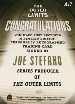 2002 Rittenhouse The Outer Limits Premiere Edition - Autographs #A17 Joseph Stefano Back