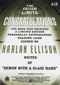 2002 Rittenhouse The Outer Limits Premiere Edition - Autographs #A18 Harlan Ellison Back