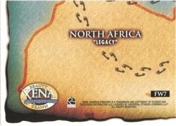 2002 Rittenhouse Xena Beauty & Brawn - Footsteps of a Warrior #FW7 North Africa Back