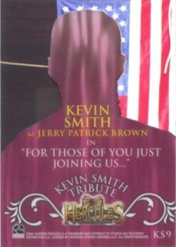 2002 Rittenhouse Xena Beauty & Brawn - Kevin Smith Tribute Cel Cards #KS9 Jerry Patrick Brown Back
