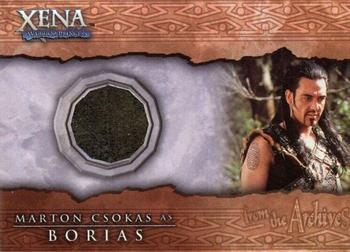 2002 Rittenhouse Xena Beauty & Brawn - From the Archives Costume Cards #C10 Borias Front