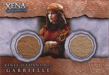 2002 Rittenhouse Xena Beauty & Brawn - From the Archives Dual Costume Cards #DC3 Gabrielle Front