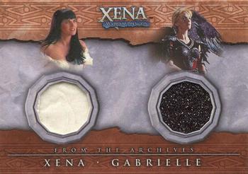 2002 Rittenhouse Xena Beauty & Brawn - From the Archives Dual Costume Cards #DC4 Xena / Renee O'Connor Front