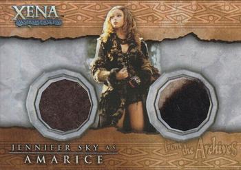 2002 Rittenhouse Xena Beauty & Brawn - From the Archives Dual Costume Cards #DC5 Amarice Front