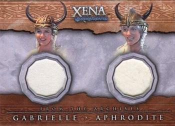 2002 Rittenhouse Xena Beauty & Brawn - From the Archives Dual Costume Cards #DC6 Gabrielle / Alexandra Tydings Front