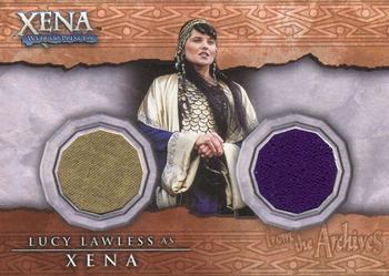 2002 Rittenhouse Xena Beauty & Brawn - From the Archives Dual Costume Cards #DC8 Xena Front