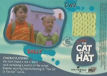 2003 Comic Images The Cat in the Hat - Memorabilia #CW2 Dakota Fanning Back