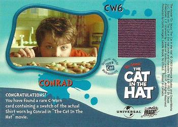 2003 Comic Images The Cat in the Hat - Memorabilia #CW6 Spencer Breslin Back