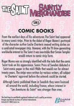 2003 Cards Inc. Best of the Saint - Saintly Merchandise Foil #SM5 Comic Book: Comic Books Back