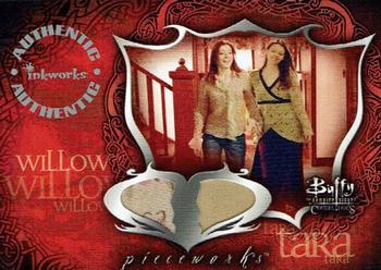 2003 Inkworks Buffy Connections - Pieceworks Dual Costume Cards #PWC-3 Willow / Tara Front