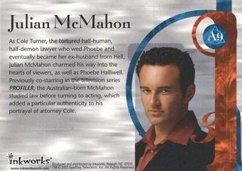 2003 Inkworks Charmed Power of Three - Autographs #A9 Julian McMahon Back