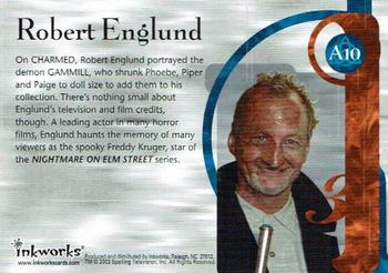 2003 Inkworks Charmed Power of Three - Autographs #A10 Robert Englund Back