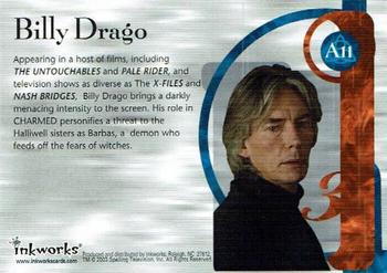 2003 Inkworks Charmed Power of Three - Autographs #A11 Billy Drago Back