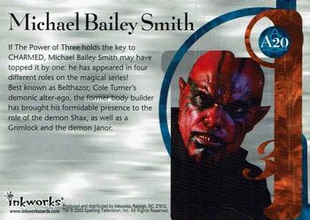 2003 Inkworks Charmed Power of Three - Autographs #A20 Michael Bailey Smith Back