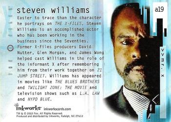 2003 Inkworks X-Files Season 9 - Autographs #A19 Steven Williams Back