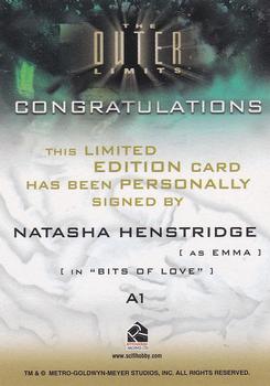 2003 Rittenhouse The Outer Limits: Sex, Cyborgs & Science Fiction - Autographs #A1 Natasha Henstridge Back