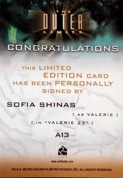 2003 Rittenhouse The Outer Limits: Sex, Cyborgs & Science Fiction - Autographs #A13 Sofia Shinas Back