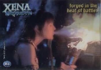 2003 Rittenhouse The Quotable Xena: Warrior Princess  - Xena In Motion #M4 forged in the heat of battle. Front