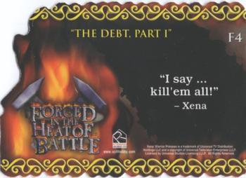 2003 Rittenhouse The Quotable Xena: Warrior Princess  - Forged in the Heat of Battle Die Cut #F4 