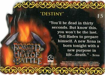 2003 Rittenhouse The Quotable Xena: Warrior Princess  - Forged in the Heat of Battle Die Cut #F5 