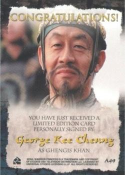 2003 Rittenhouse The Quotable Xena: Warrior Princess  - Autographs #A49 George Kee Cheung Back