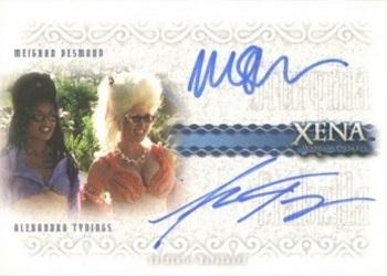 2003 Rittenhouse The Quotable Xena: Warrior Princess  - Dual Autographs #DA3 Alexandra Tydings / Meighan Desmond Front
