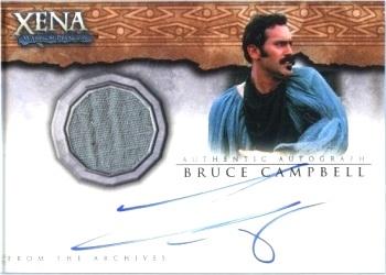 2003 Rittenhouse The Quotable Xena: Warrior Princess  - From the Archives Autograph Costume Cards #AC6 Bruce Campbell / Autolycus Front