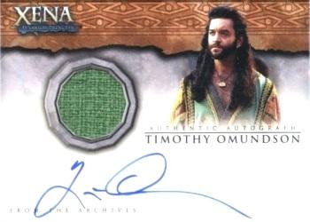 2003 Rittenhouse The Quotable Xena: Warrior Princess  - From the Archives Autograph Costume Cards #AC7 Timothy Omundson Front