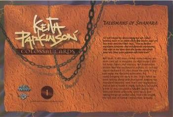 1996 FPG Keith Parkinson Colossal #1 Talismans of Shannara Back