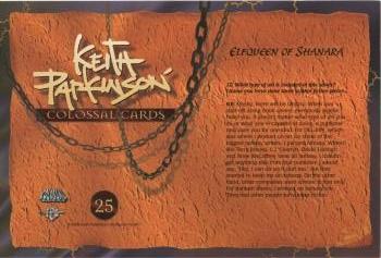 1996 FPG Keith Parkinson Colossal #25 Elfqueen of Shannara Back