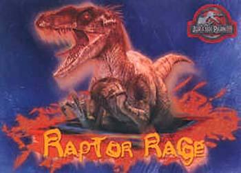 2001 Inkworks Jurassic Park III 3D - Raptor Rage #CL-1 Raptor Rage Front