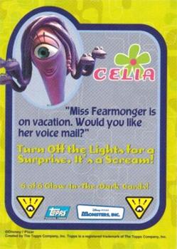 2001 Topps Monsters, Inc. - Glow-in-The-Dark #6 Celia Back