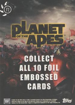 2001 Topps Planet of the Apes - Embossed Foil #F2 Gorilla Warrior Back