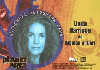 2001 Topps Planet of the Apes - Autographs #NNO Linda Harrison Back