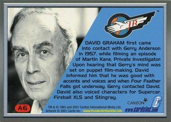2001 Cards Inc. Thunderbirds Premium - Autographs #A6 David Graham Back
