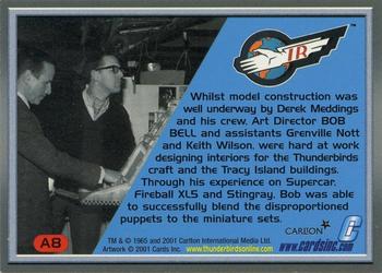 2001 Cards Inc. Thunderbirds Premium - Autographs #A8 Bob Bell Back
