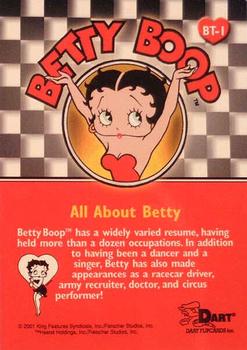 2001 Dart Betty Boop - Holographic Foil #BT1 Betty Boop Back