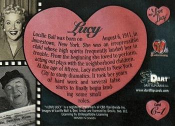 2001 Dart I Love Lucy 50th Anniversary - Ricardos/Mertzes Character #C1 Lucy Back