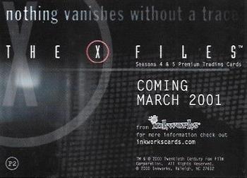 2001 Inkworks X-Files Seasons 4 & 5 - Promos #P2 The Lone Gunmen Back