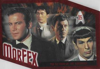 2001 Rittenhouse Star Trek 35th Anniversary HoloFEX - MorFEX Costume Changes #M4 Captain Kirk / Hikaru Sulu / Leonard McCoy / Spock Front