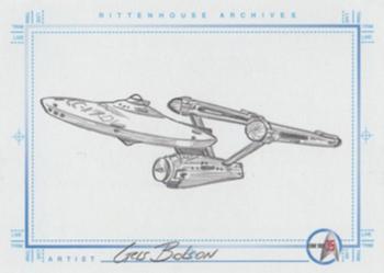 2001 Rittenhouse Star Trek 35th Anniversary HoloFEX - SketchaFEX #NNO Chris Bolson: Enterprise NCC-1701 Front