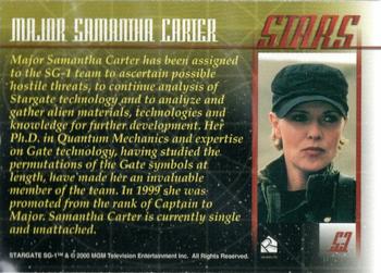 2001 Rittenhouse Stargate SG-1 Premiere Edition - Stargate Stars #S3 Amanda Tapping Back